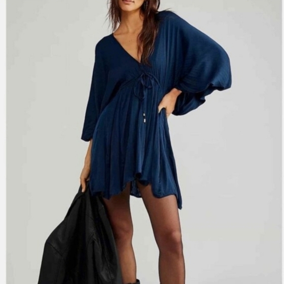 Free People Dresses & Skirts - Free People Navy Mini Arzel Dress